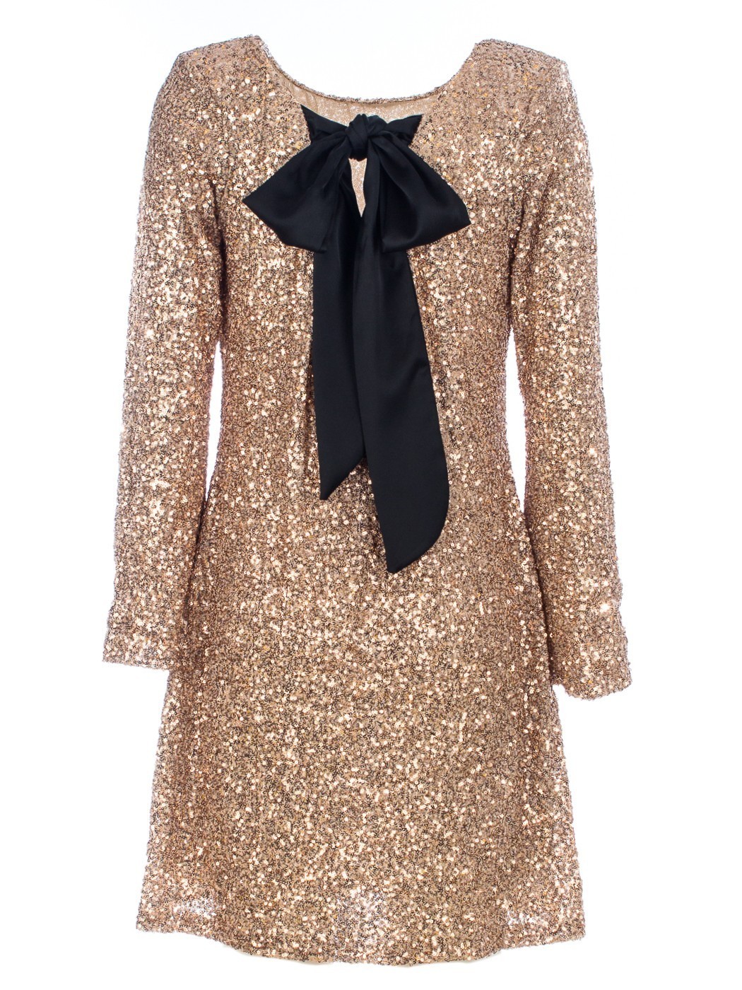 ABITO CORTO PAILLETTES CON FIOCCO, 2 TG 